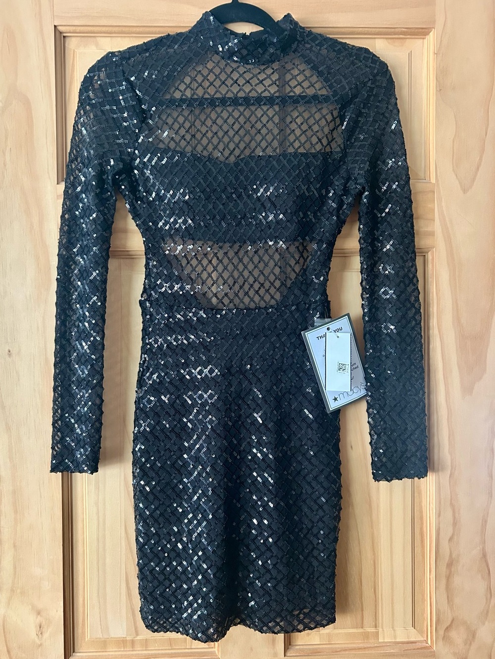 Brand New Gorgeous Backless Sequin Mini Dress. Size 0 (XS)